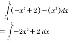 Rechenschritt zur Berechnung des Integrals mit Start und Endpunkt.