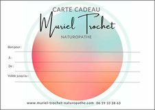 Faites plaisir en offrant une carte cadeau en lien avec la santé et le bien-être.  Choisissez la formule de votre Carte Cadeau et contactez-nous. muriel trochet naturopathe