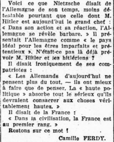 défense de Nietzsche contre nazisme