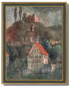 Schlossruine auf dem Schlossberg in Buch