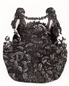 いきどまり/ 木口木版/11×9cm/シート価格￥11,000(税込み)/額装込み￥16,100(税込み)