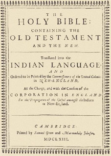 Eliot Indian Bible Title page online