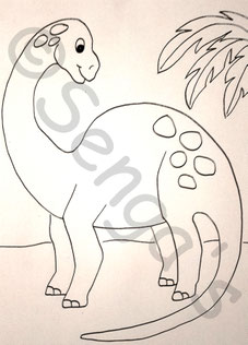 Brontosaurus-Motiv für Kindergartentasche