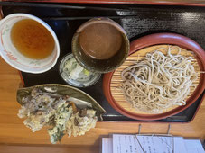 長瀞　そば処 味里「舞茸天もりくるみ」