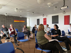 Diskussion zum Digitalen Ehrenamt im Ländlichen Raum.  | © Foto: S. Schlitt, EKKW