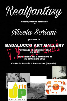 Mostra pittorica personale dell'artista genovese, Nicola soriano,  dal 2 al 30 settembre 2017