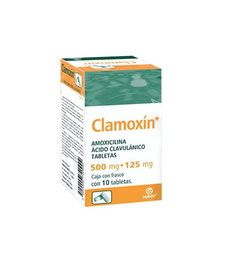 AMOXICILINA/AC CLAVULANICO 500MG/125MG C/10 TAB. CLAMOXIN 