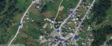 Plan du village (-3- Parking communal -5- Départ télécabine Hannigalp -6- Place du village - Départ car postal)