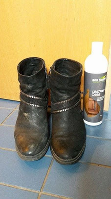 Eco Touch LEderpflege eigenet sich auch für Schuhe! In nur einem Arbeitsschritt sind diese gereinigt und gepflegt.