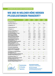 Übersicht Pflegeversicherung 2024