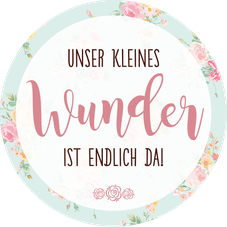 Sticker Geburtskarte Geburtsanzeige