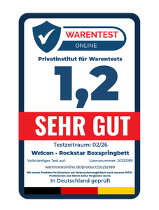Warentest Welcon Rockstar Boxspringbetten