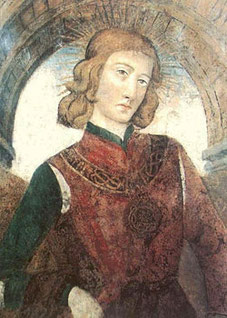 Portrait d’Amédée IX. Fresque à San Domenico, Turin