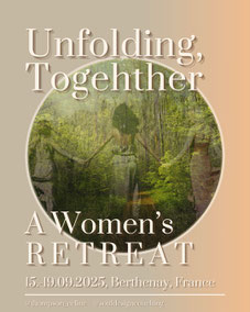 Flyer Unfolding Together A Women's Retreat in France 15-19.09.2025