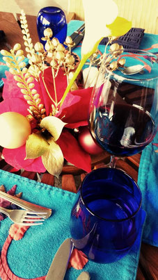 Christmas Day table setting at the Nile Ritz Carlton, Cairo. Dante Harker