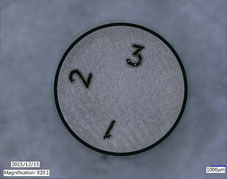 Plaquette PDC de 10 mm de diamètre gravée en surface