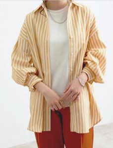カラーストライプシャツ 4,290円→2,680円(税込)