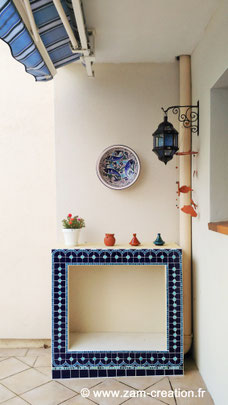 Meuble extérieur mosaïque marocaine - Zam-création