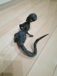 羊毛フェルト　爬虫類　needlefelting