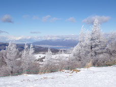 入笠山　軽アイゼン　登山