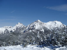 八ヶ岳　編笠山　雪山　登山　ガイド