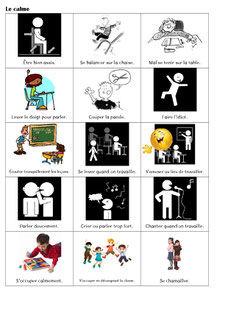 Pictogrammes des règles de la classe – affiches visuelles pour gestion de classe et différenciation