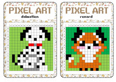 activité pixel art autonomie CP CE2 animaux mignons