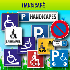 Panneaux et adhésifs handicapé