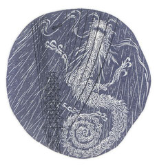 2013 Raining on 7.8x7.3cm -Limited Edition 30  ¥10,500  Wood Engraving