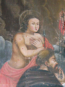 Silvareccio - Eglise Saint Sébastien - Détail du Rosaire