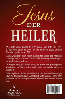 Jesus Der Heiler, Buch Rückseite, Text zum Buch