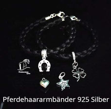Pferdehaararmbänder 925 Silber