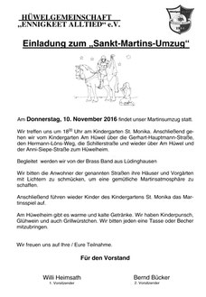 Do, 10.Nov. 18Uhr Martins-Umzug