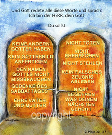 christliche Karten, die zehn Gebote Tafeln