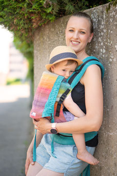 Half Buckle Rückentrage, ergonomische Babytrage mit vielen Einstellmöglichkeiten