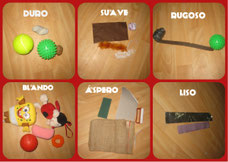 objetos lisos y rugosos