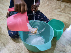 pea sorting activity montessori kindergarten