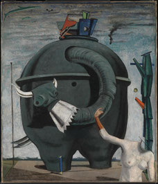 Max Ernst 1891–1976, Célèbes, 1921, huile sur toile, 1254 x 1079 mm / Photo Tate galerie