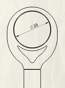 Passend für 35mm Ösen-Durchmesser