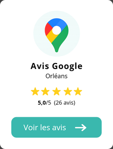 Icône représentant les 40 avis 5 étoiles sur Google hypnose Orléans Stéphanie Greuin