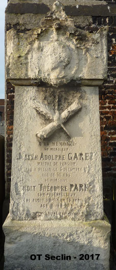 Sépulture Parent / Garez - cimetière de Seclin Centre