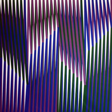 Carlos Cruz-Diez, Couleur additive, 1970, sérigraphie, collection artothèque du musée des beaux-arts de Brest.