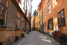 Gasse in der Stockholmer Altstadt.
