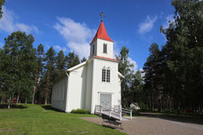Abgelegene Holzkirche.