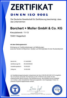 Zertifikat, Zertifizierung nach DIN EN ISO 9001