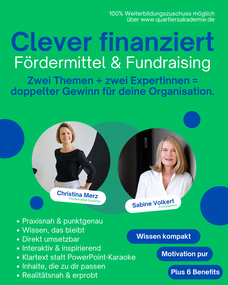 Sabine Volkert, Fundraising-Beraterin, Mannheim und Christina Merz Fördermittelberaterin
