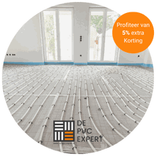 Visgraat pvc met vloerverwarming