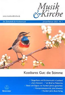 Cover des Magazins Musik und Kirche mit dem Thema Stimmbildung und Vocal Coaching