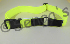 Stretchhalsband mit "Chiplasche" und Soll-Bruchstelle für Aktivstall