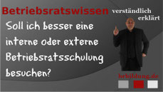 Interne oder externe Schulungen
